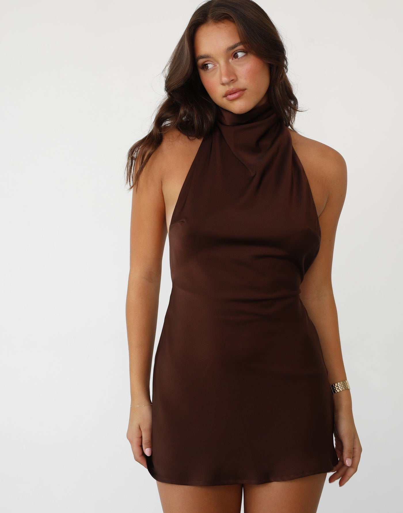 Clara Mini Dress (Cocoa) | Charcoal Exclusive - Women's Dress - Charcoal Clothing