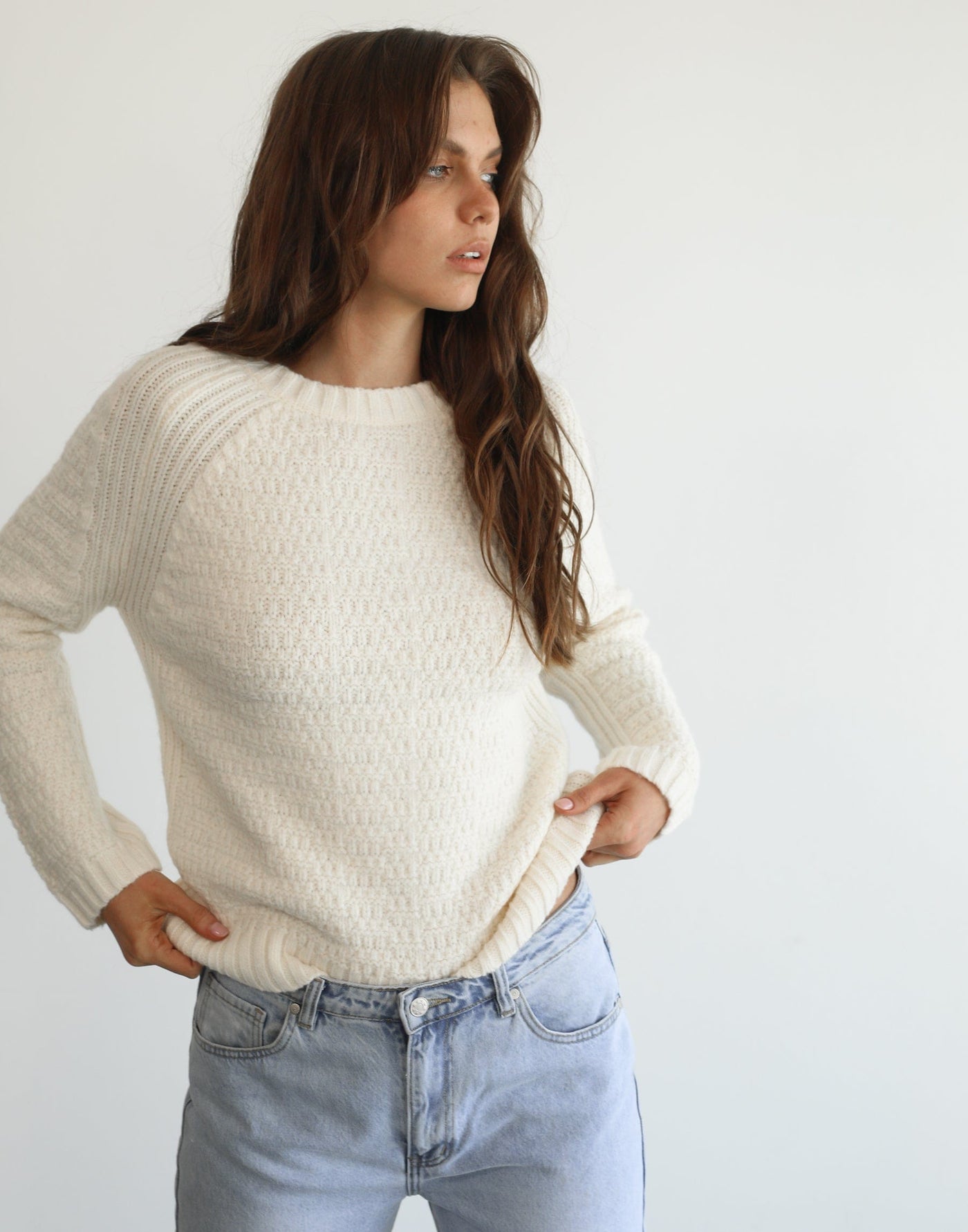 Sivan Sweater (White) - White Sweater - Women's Outerwear - Charcoal Clothing
