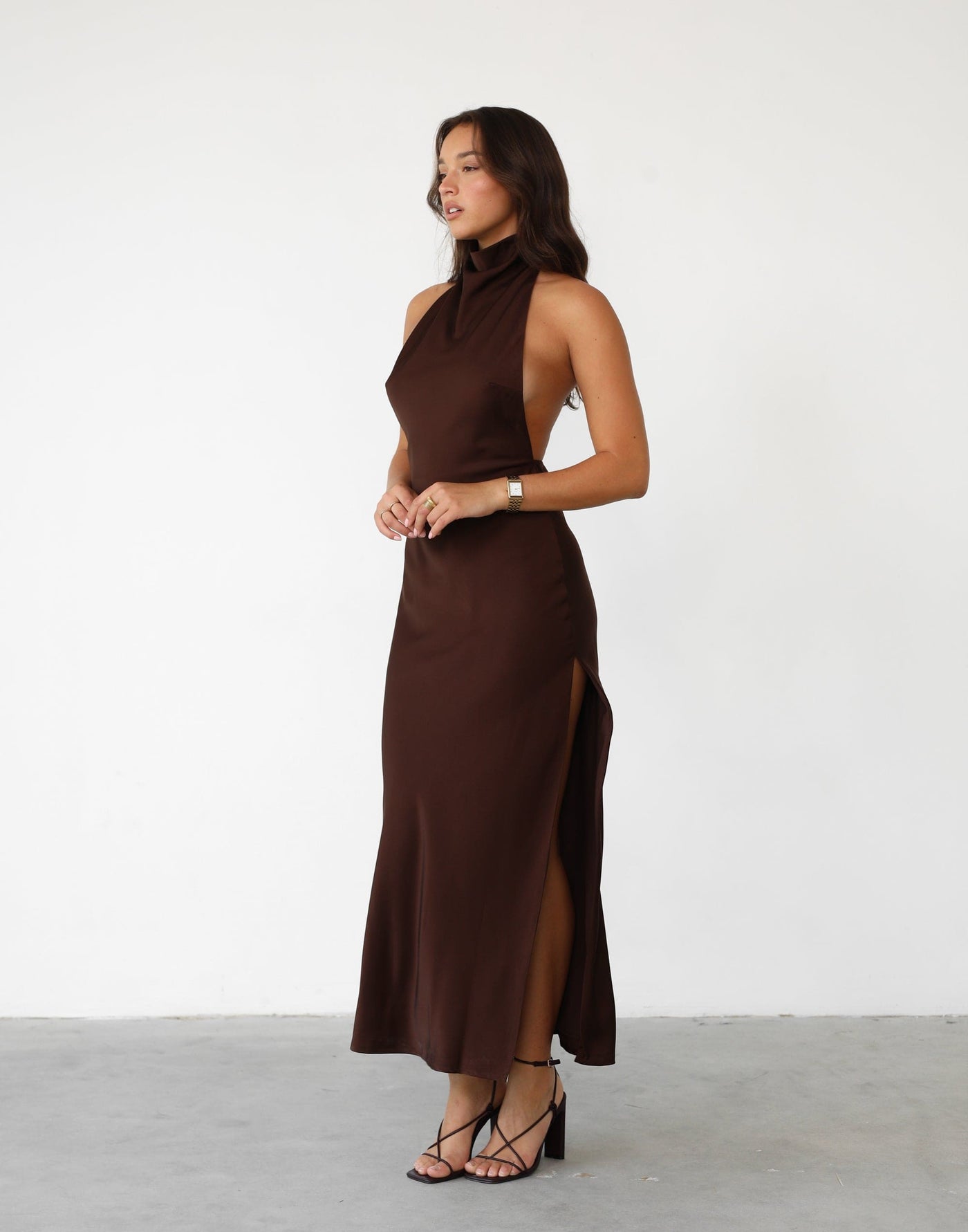 Clara Maxi Dress (Cocoa) | Charcoal Exclusive - Women's Dress - Charcoal Clothing