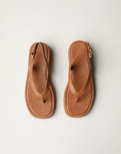 Lianna Sandals (Tan) - By Billini - Platform Thong Sandals - Women's Shoes - Charcoal Clothing