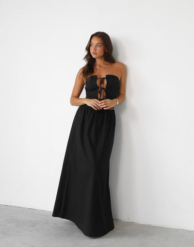 Serene Maxi Skirt (Onyx) - By Lioness - Women's Skirt - Charcoal Clothing
