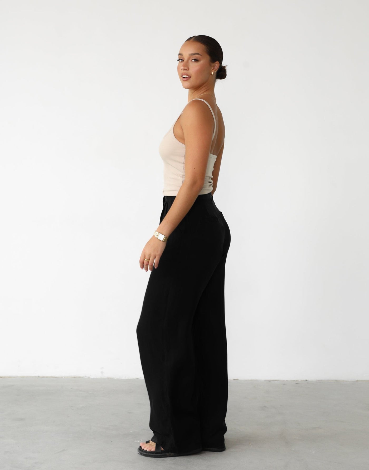 Ranna Pants (Black) | Black Straight Leg Pants - Women's Skirt - Charcoal Clothing