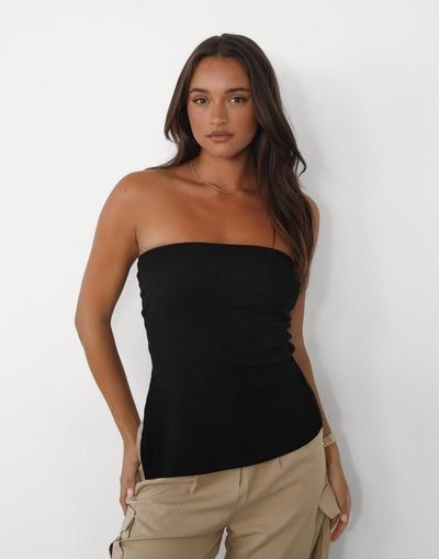 Lawes Strapless Top (Black) - Strapless Top - Women's Top - Charcoal Clothing
