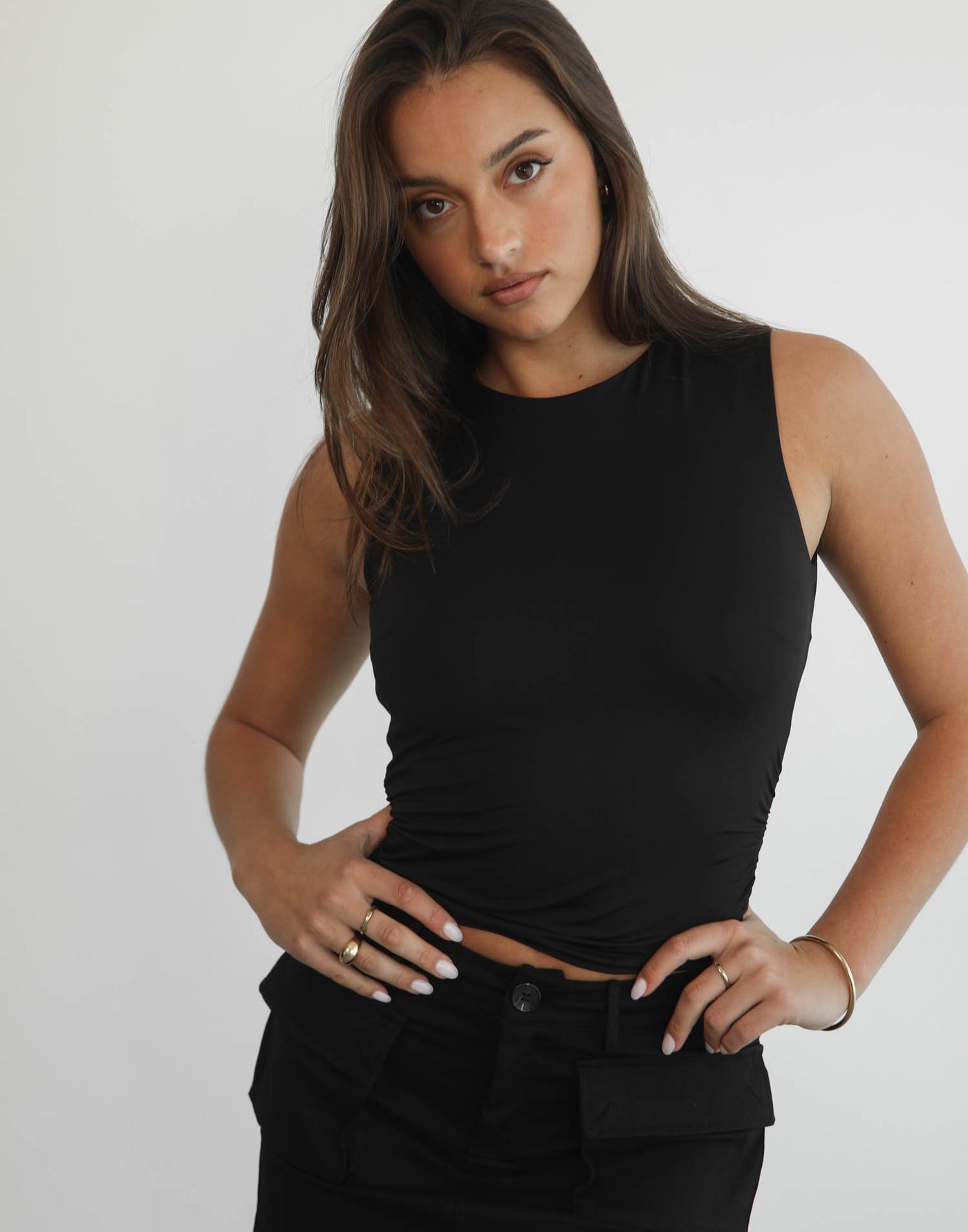 Daniela Top (Black) - Black Backless Top - Women's Top - Charcoal Clothing