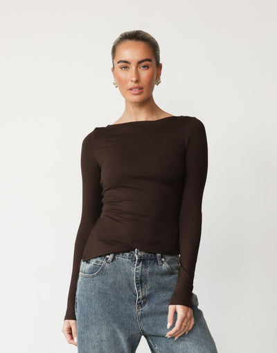 ELLIS ASYM STRAPLESS TOP - CHARCOAL