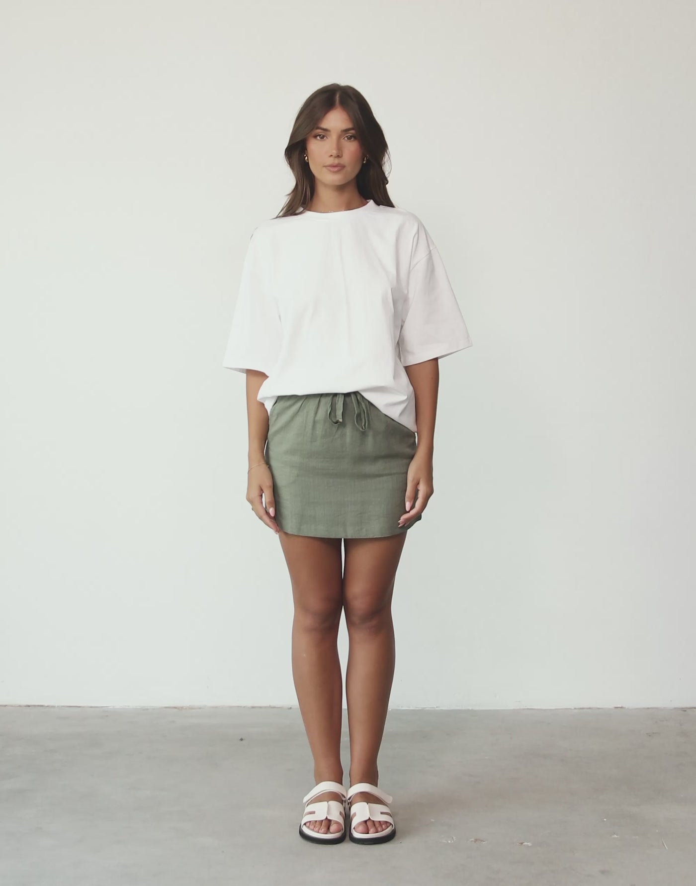 Lynan Mini Skirt (Moss)