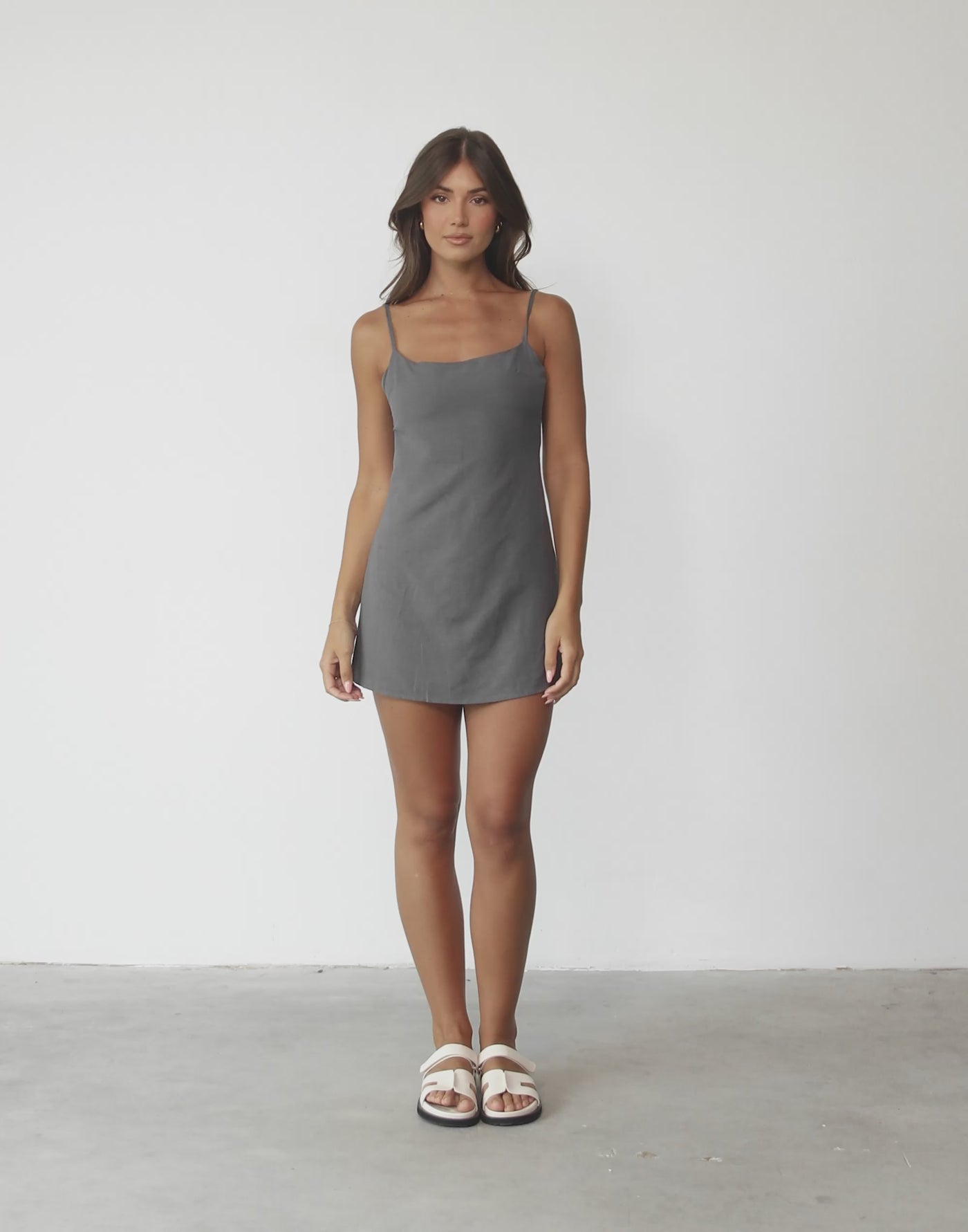 Rosalyn Mini Dress (Slate)