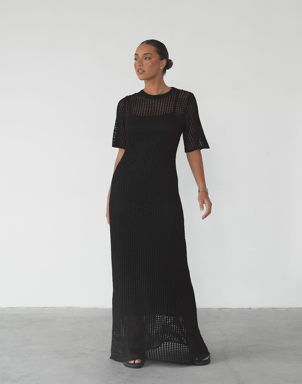 Phoemela Maxi Dress (Black)