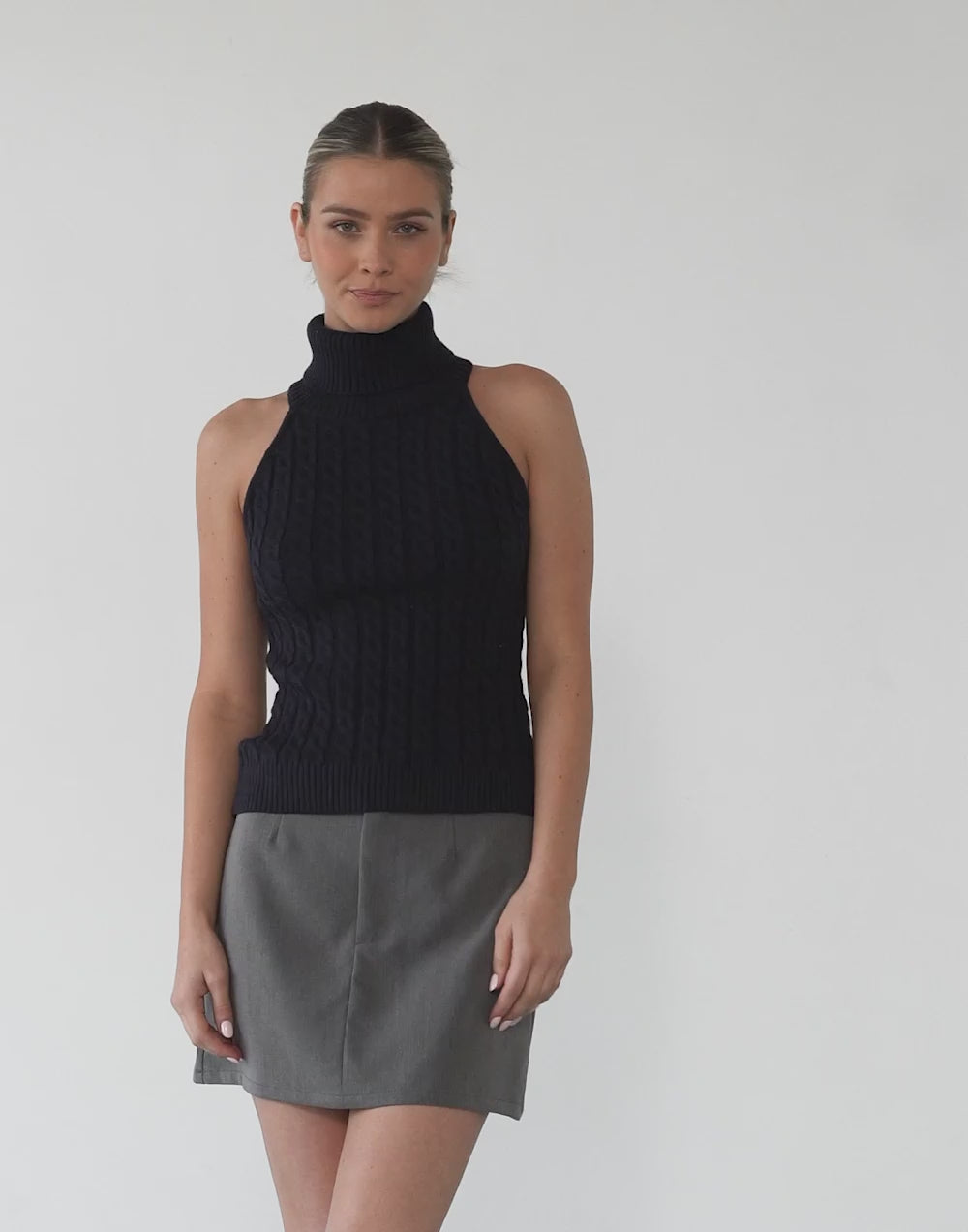 Hanni Knit Top (Navy)