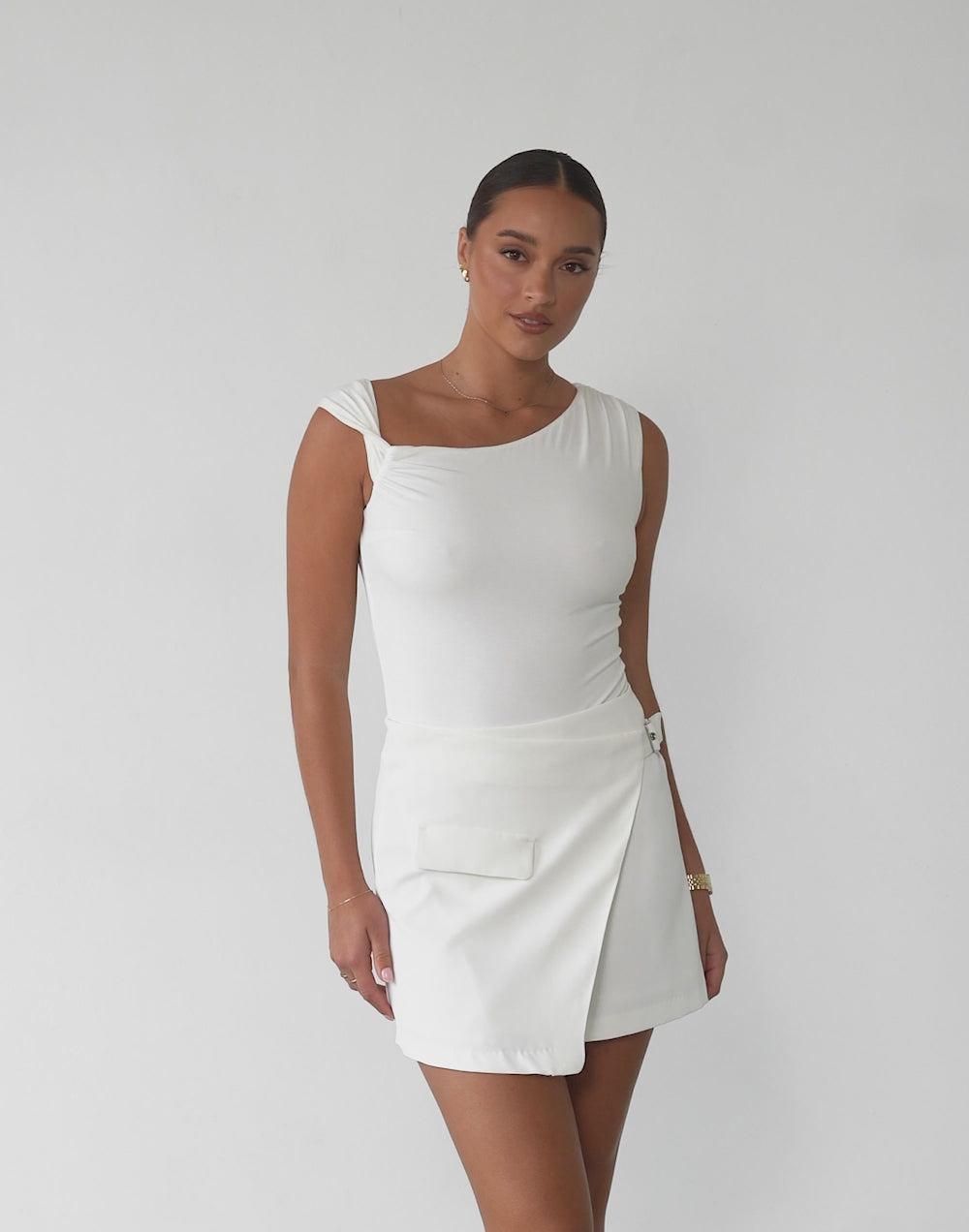 Kamala Mini Skirt (White)