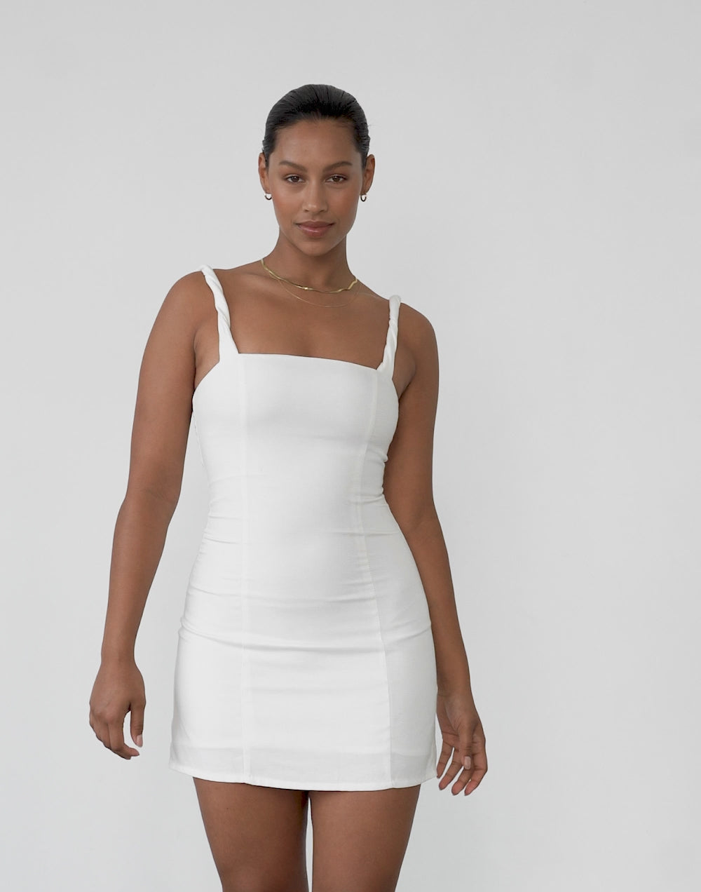 Bacalar Mini Dress (White)