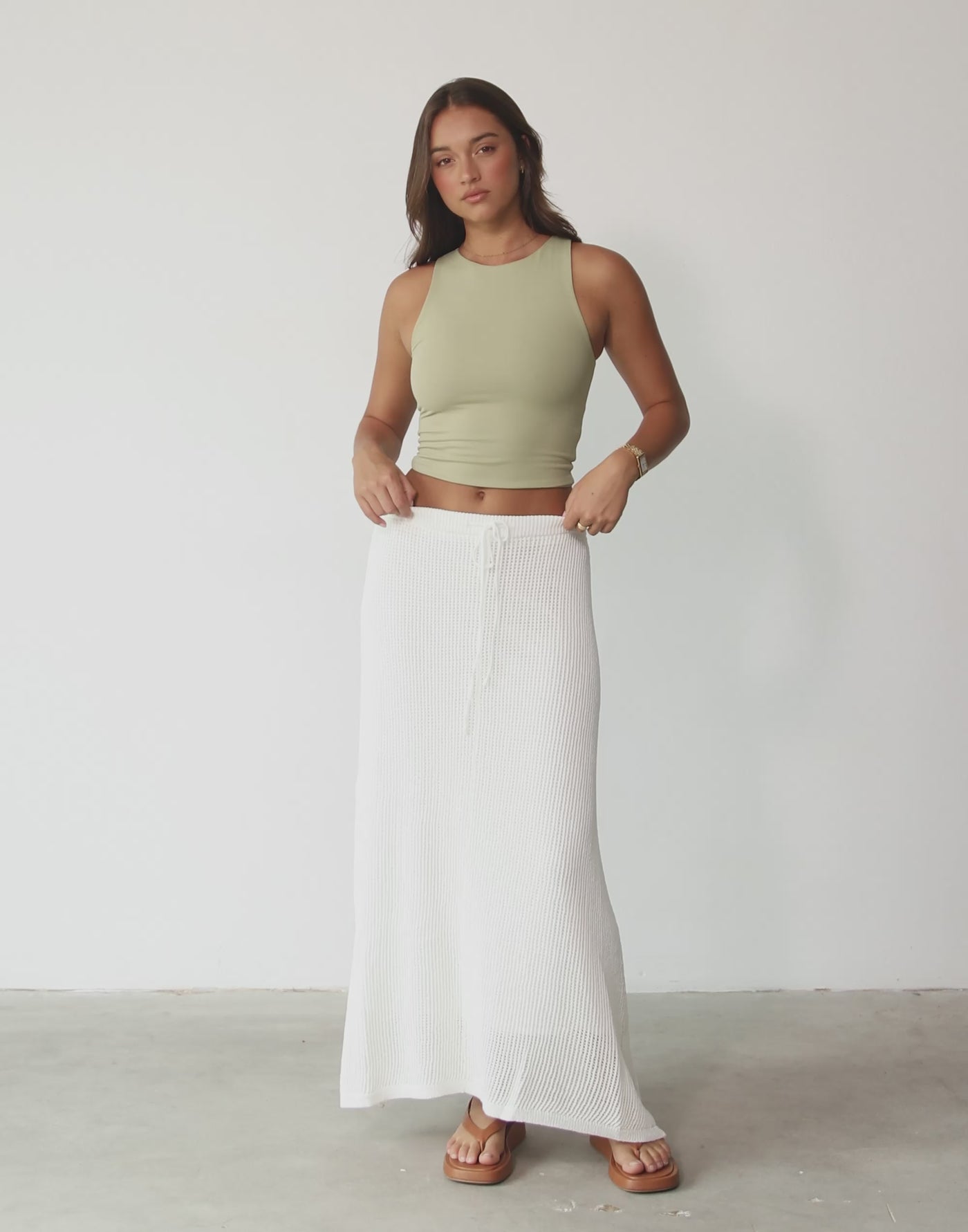 Niana Maxi Skirt (White)