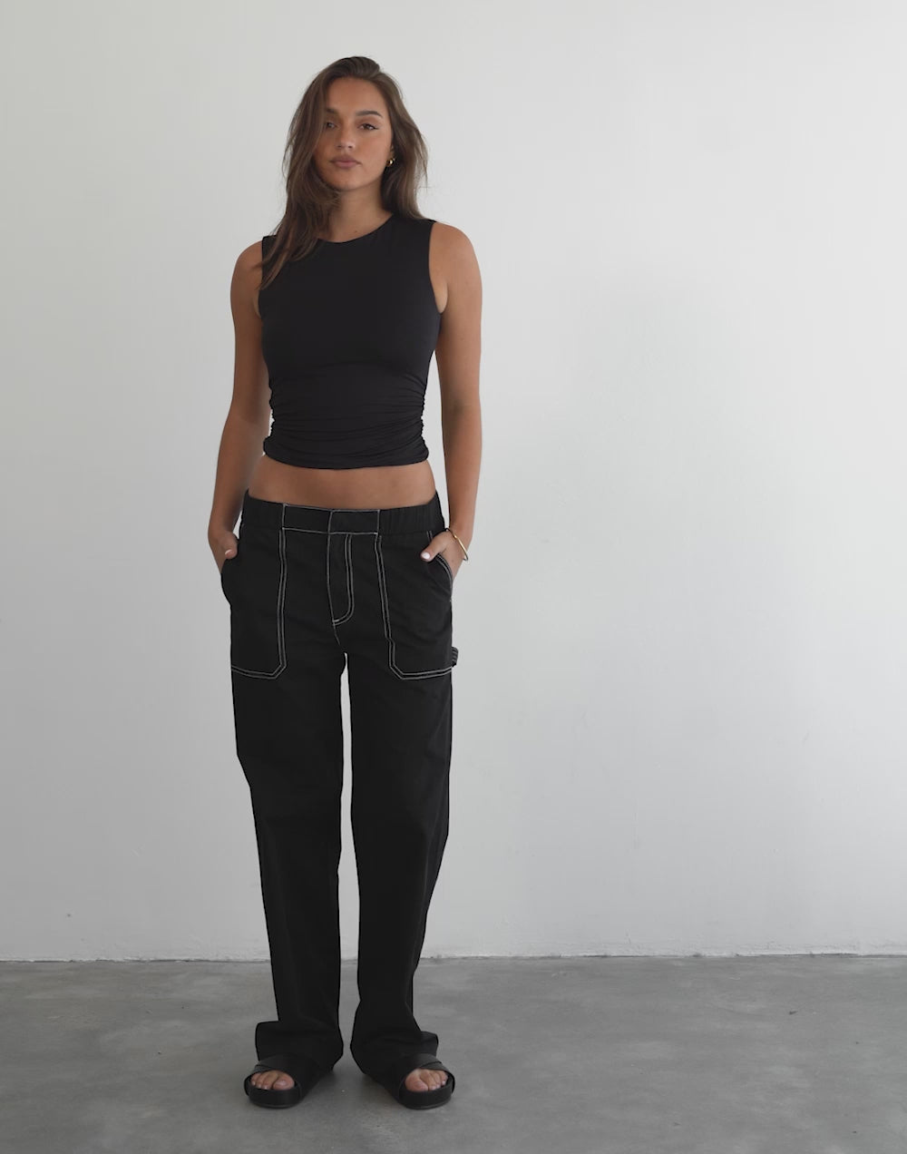 Fountain Tailored Pant (Onyx) - By Lioness