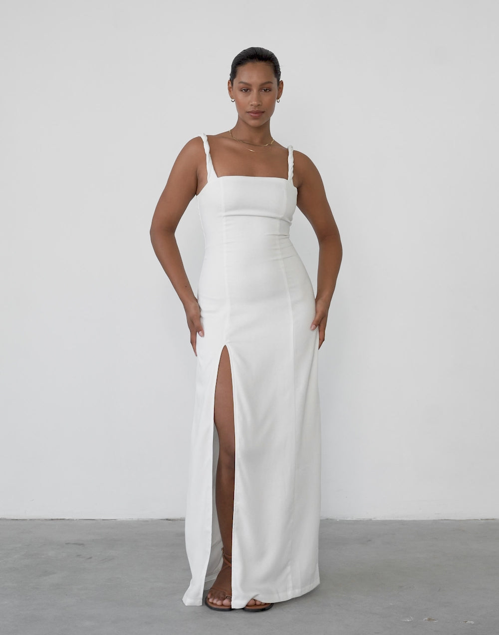 Bacalar Maxi Dress (White)