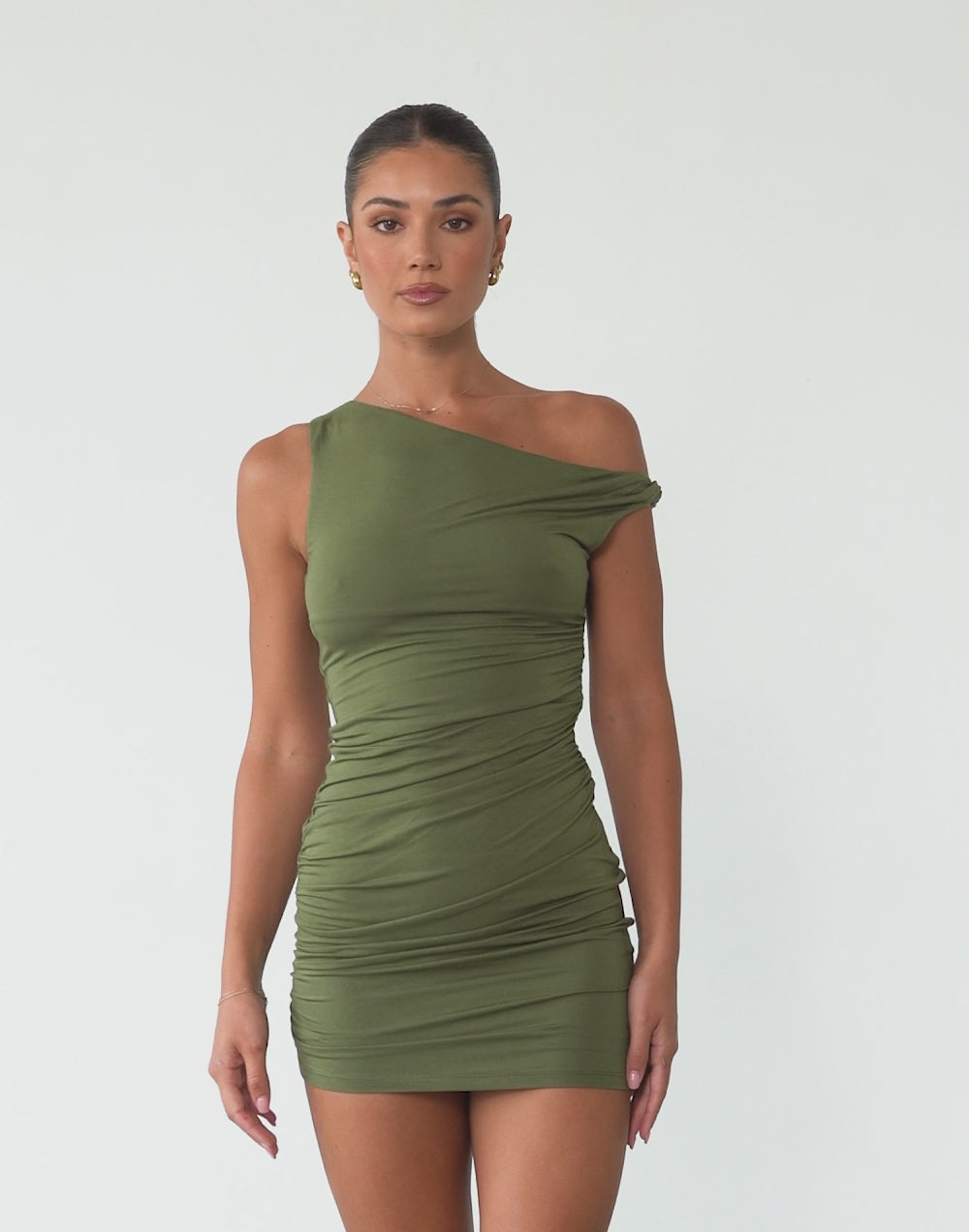 Jaq Mini Dress (Olive)