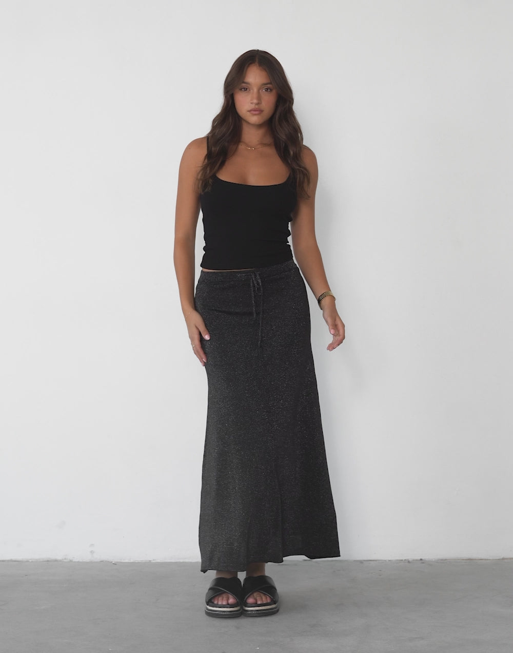 Zerah Maxi Skirt (Black)