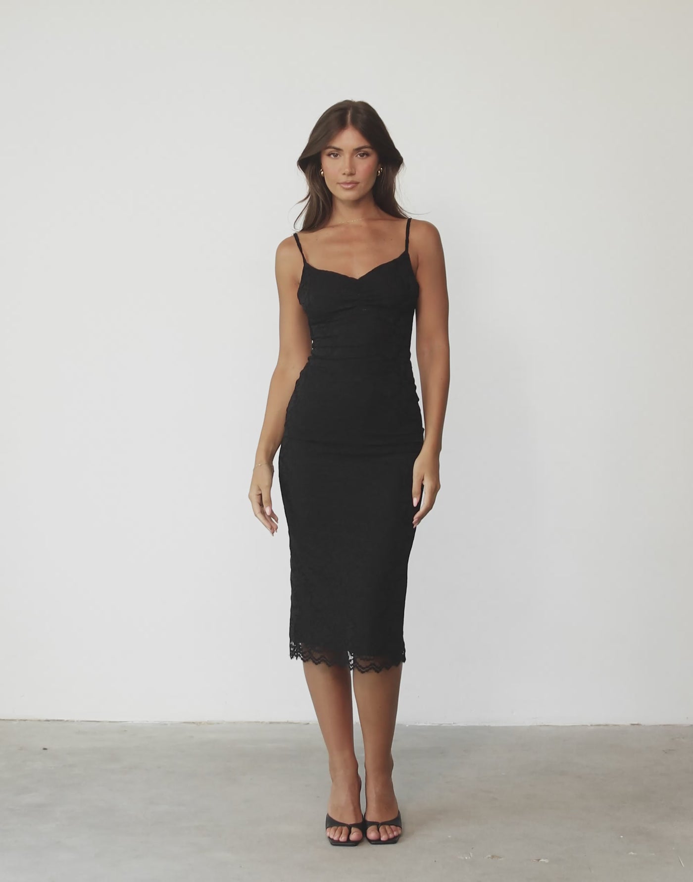 Mileena Midi Dress (Black)