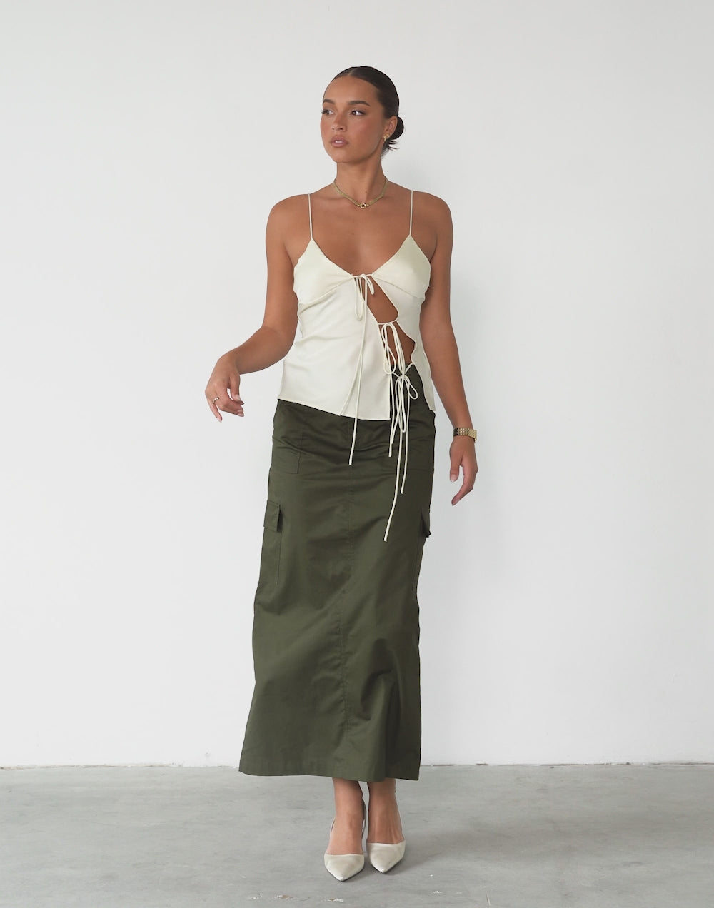 Deena Maxi Skirt (Burnt Olive)