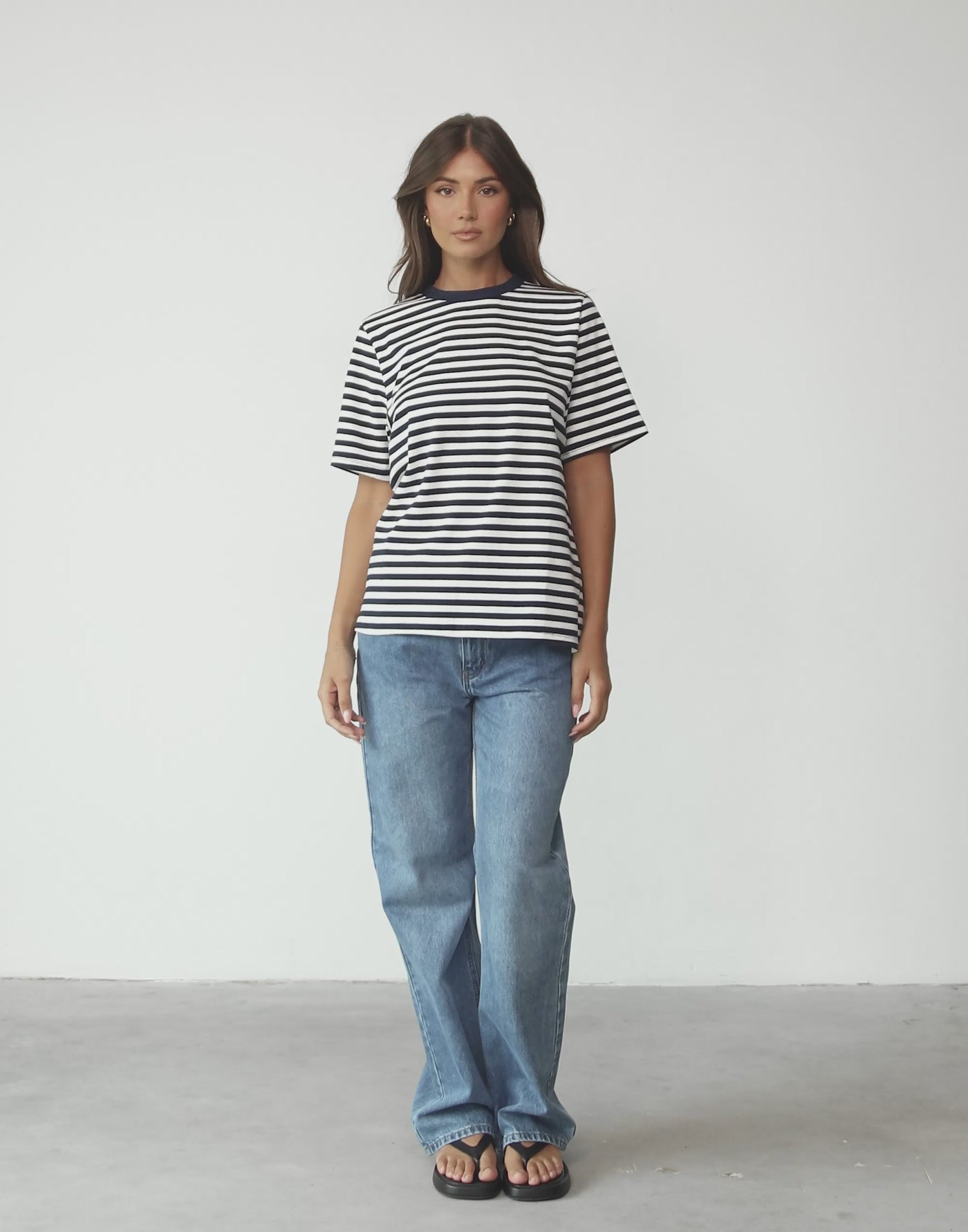 Ellyse T-Shirt (Navy/White Stripe)