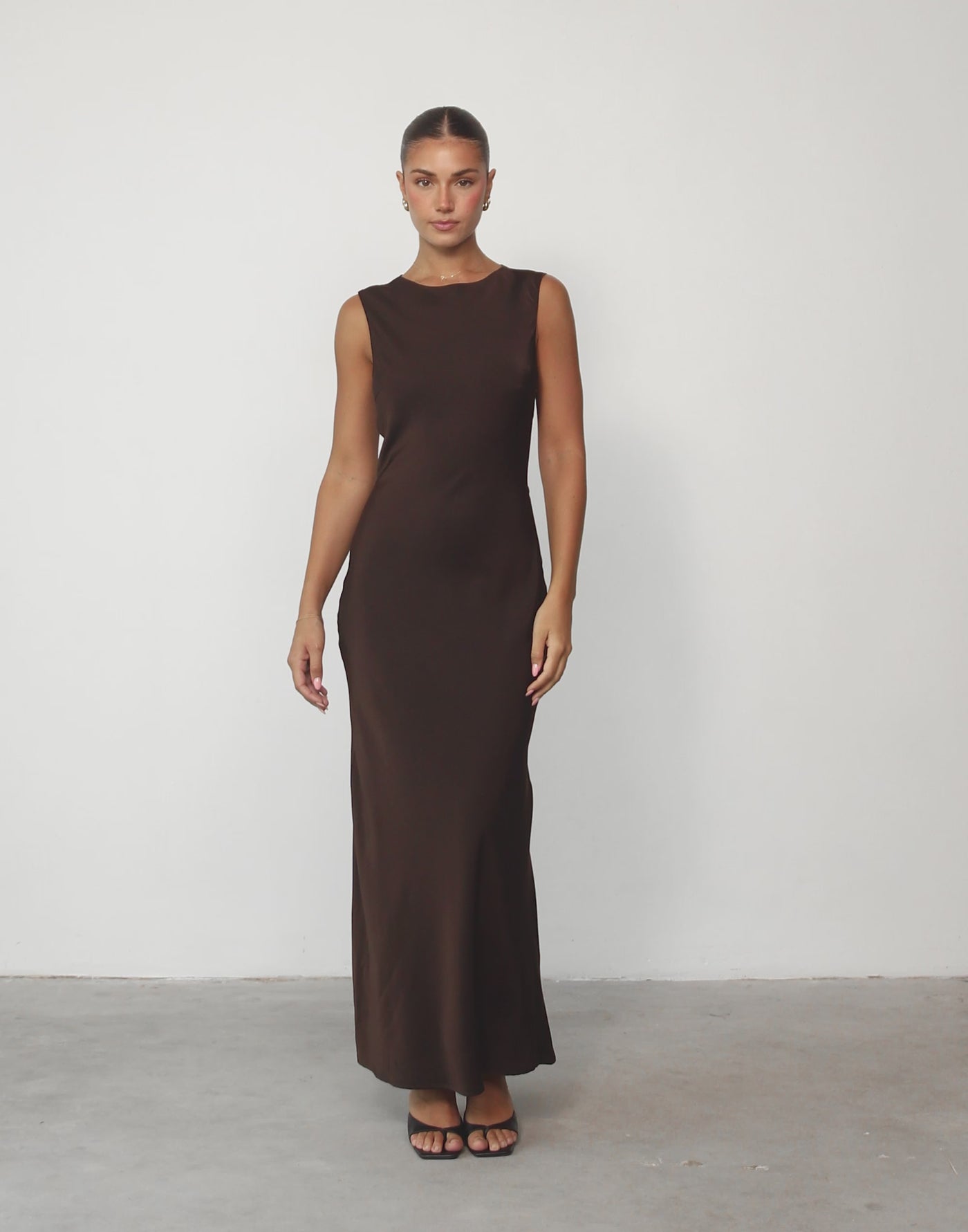 Lucetto Maxi Dress (Chocolate)