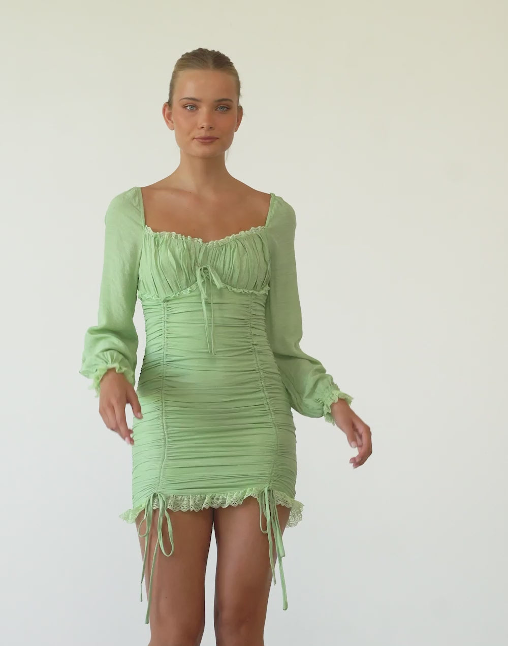 Elona Mini Dress (Green)