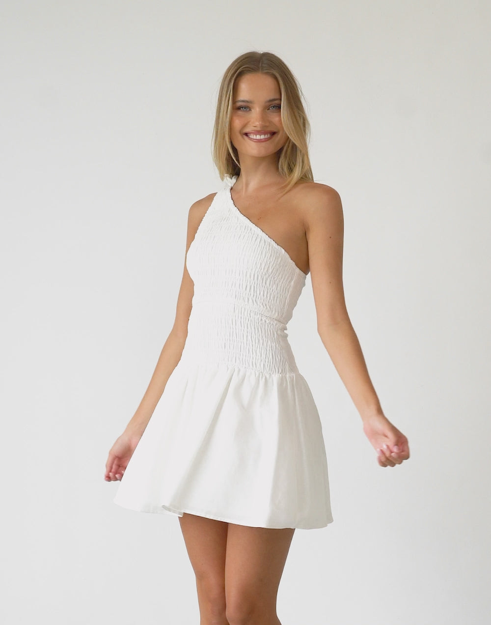Mailee Mini Dress (White)