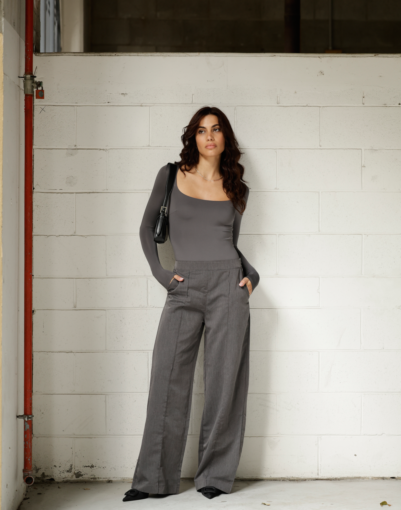 Cartea Pants (Grey) - Wide Leg Pants - Women's Pants - Charcoal Clothing