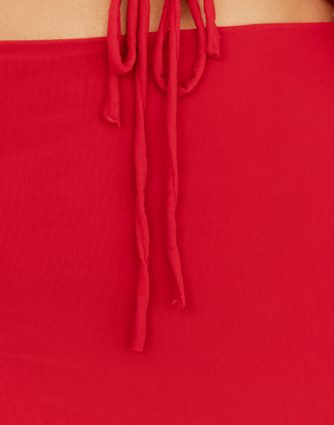 Breakeven Mini Skirt (Red) - Mesh Side Split Mini Skirt - Women's Skirt - Charcoal Clothing