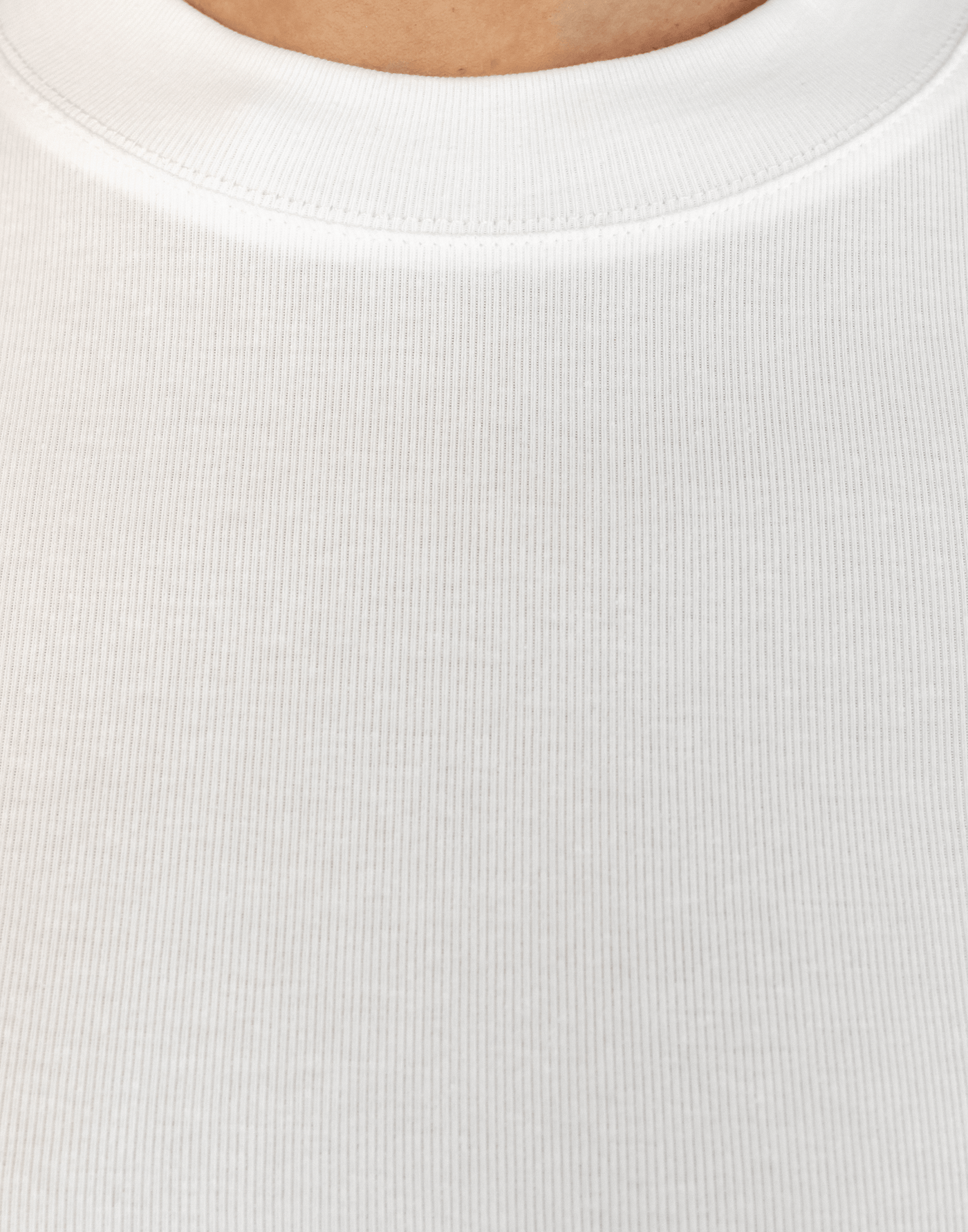 Wisteria Long Sleeve Bodysuit (White) - High Neckline Bodysuit - Women's Top - Charcoal Clothing