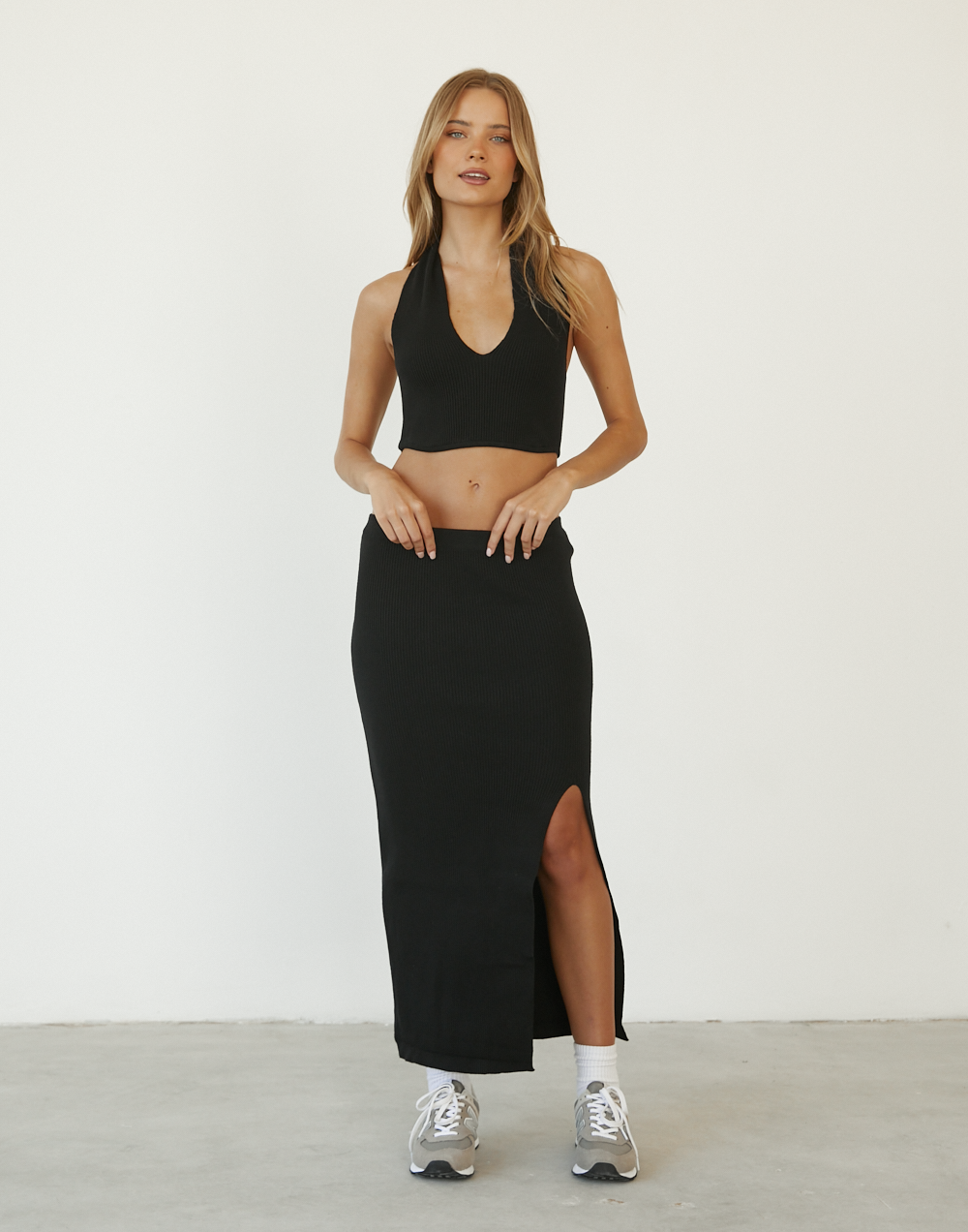 Tienna Maxi Skirt (Black) - Black Maxi Skirt - Women's Skirts - Charcoal Clothing