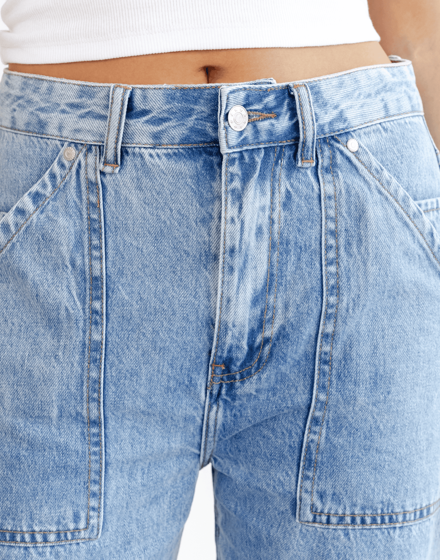 Montana Wide Leg Jeans (Blue) - Blue Denim Jeans - Women's Pants - Charcoal Clothing