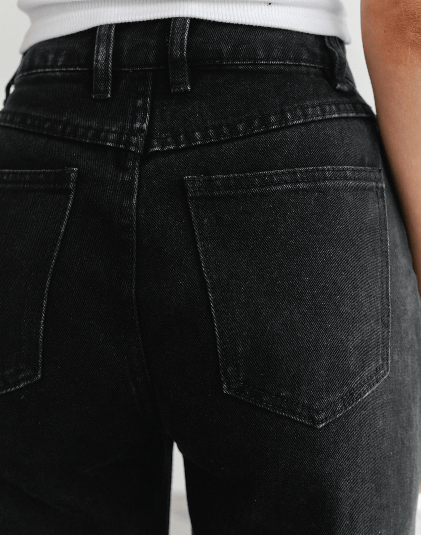 Cooper Straight Leg Jeans (Black) - High Waisted Jeans - Women's Pants - Charcoal Clothing
