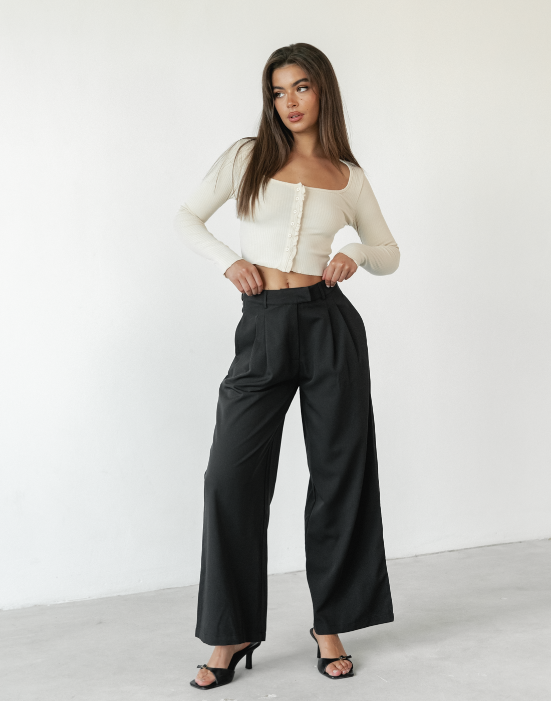 Ruxton Pants (Black) - Black Tailored Pants - Women's Pants - Charcoal Clothing