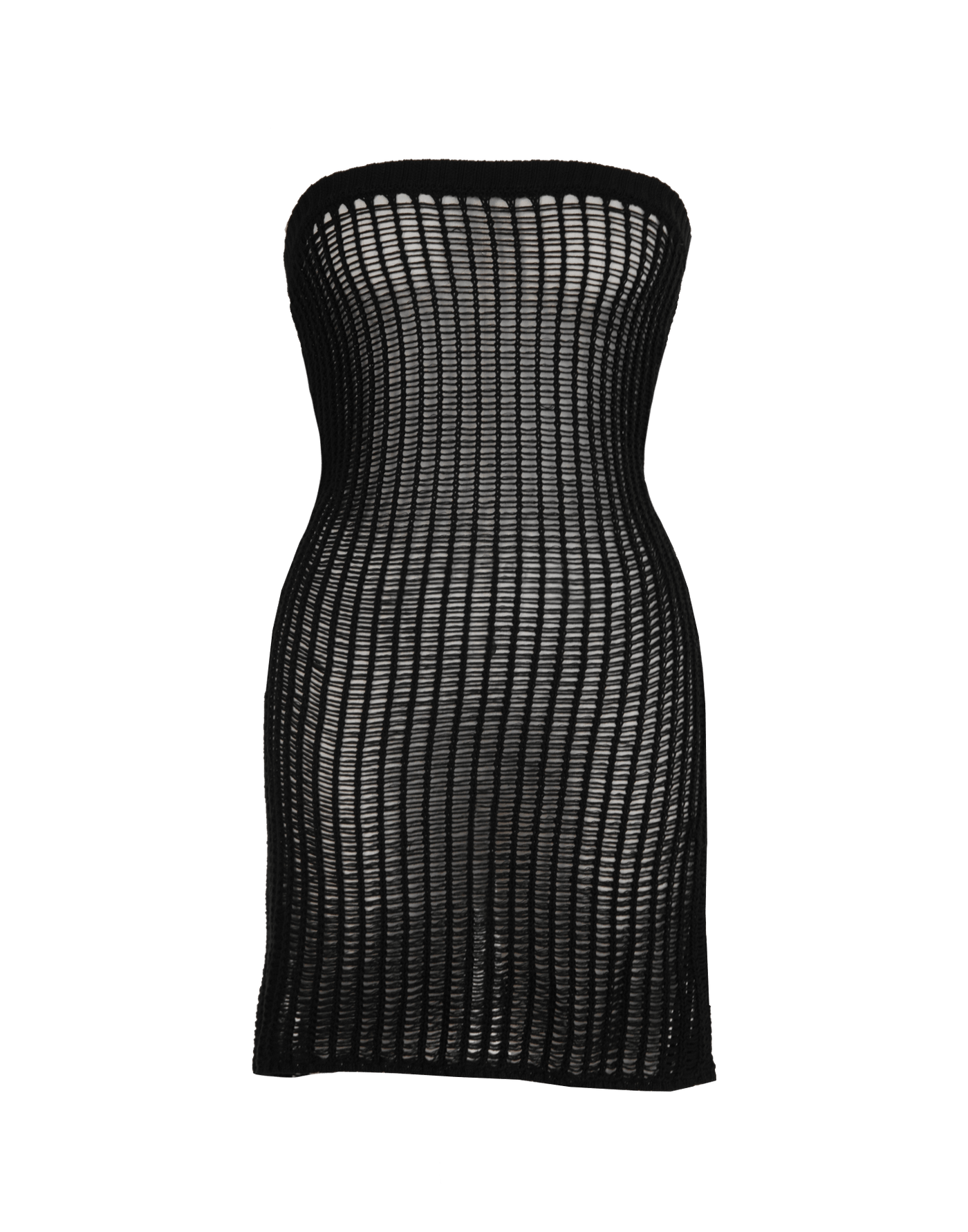 Synergy Mini Dress (Black) - Black Crochet Mini Dress - Women's Dress - Charcoal Clothing