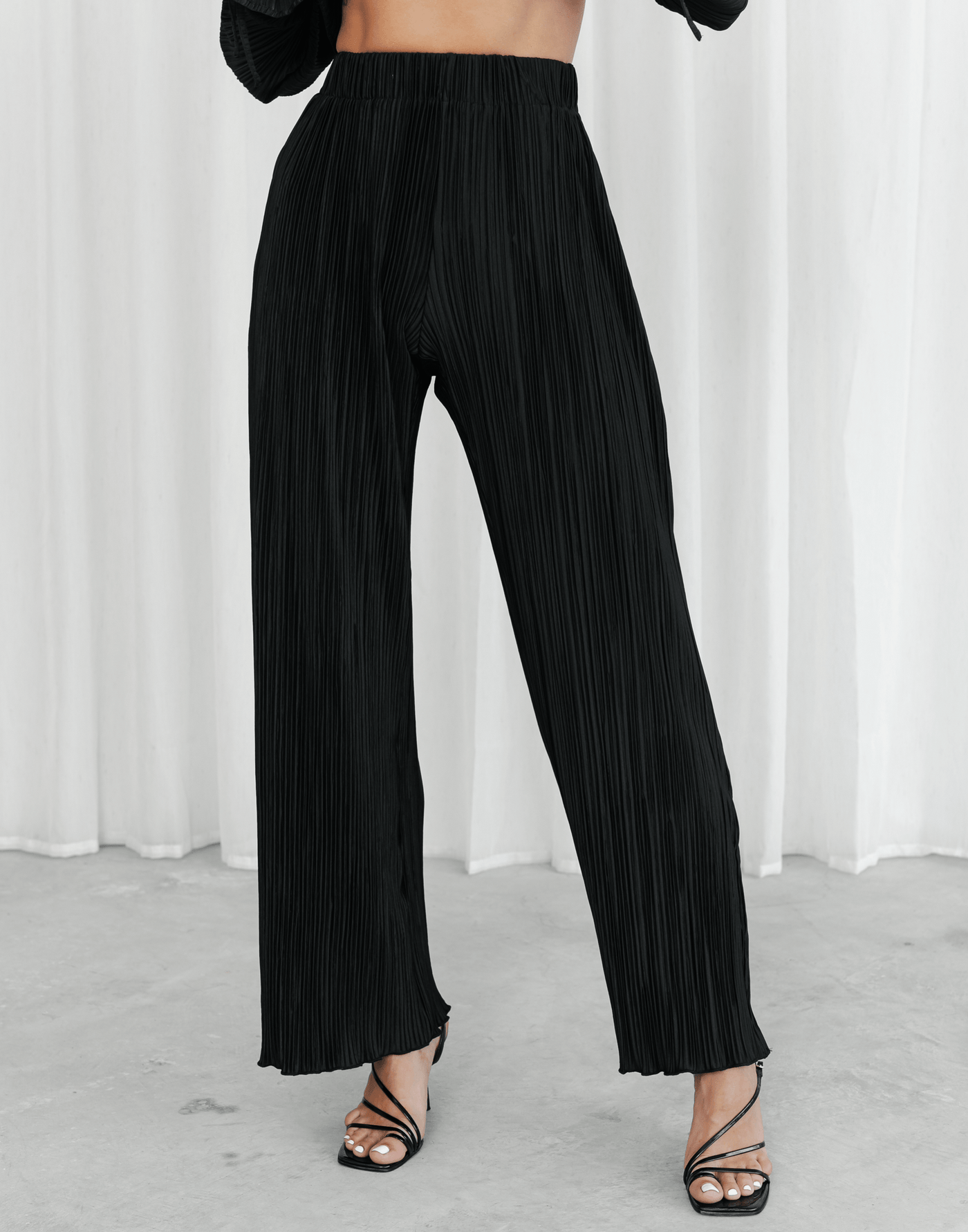 Sweet Serenity Pants (Black) - Black Pleated Pants - Women's Pants - Charcoal Clothing