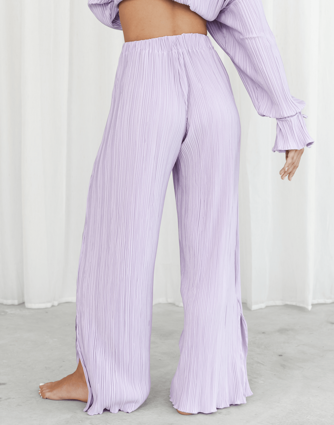 Sweet Serenity Pants (Lilac) - Purple Pleated Pants - Women's Pants - Charcoal Clothing