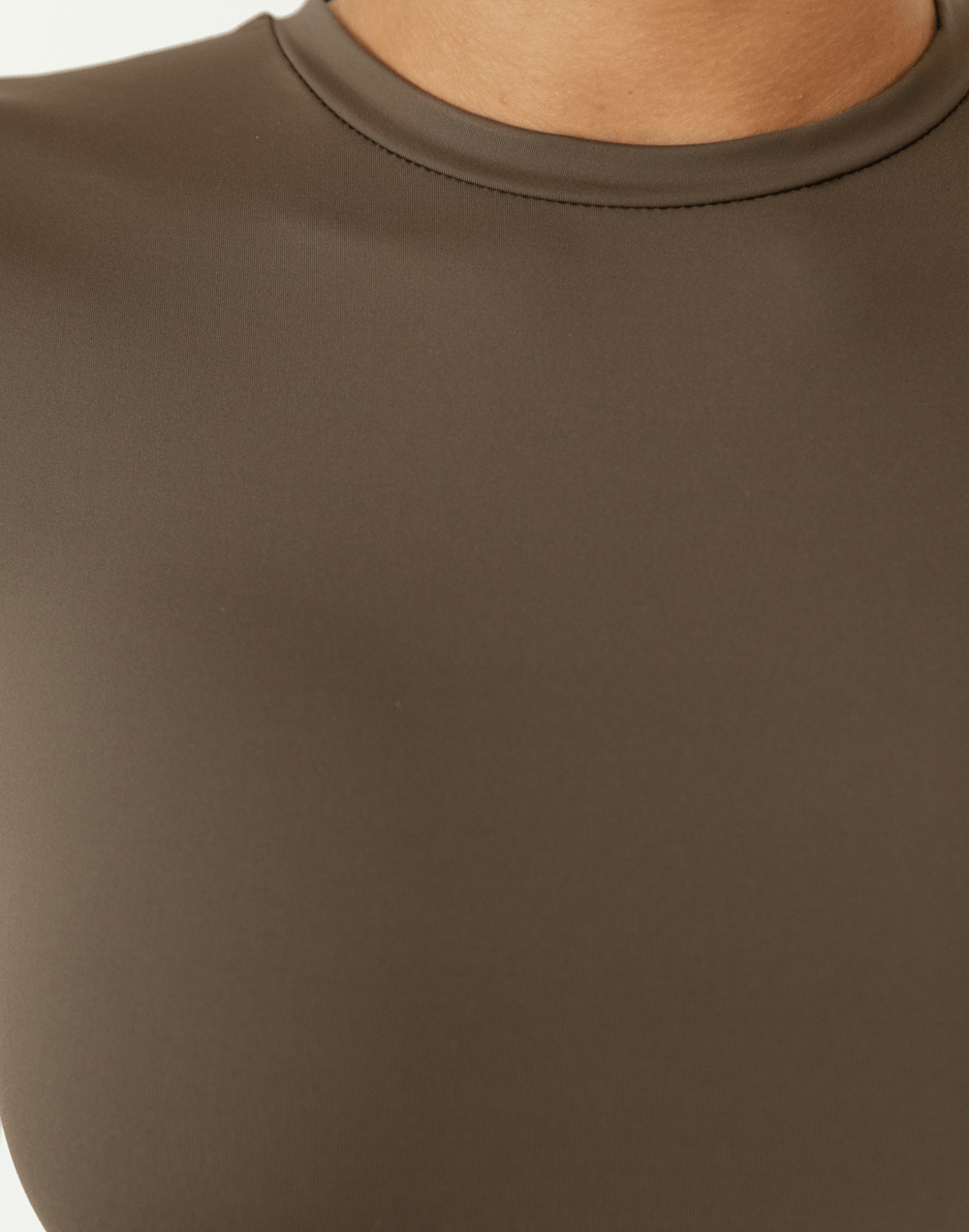 Cobie Top (Brown) - Brown Basic Top - Women's Top - Charcoal Clothing
