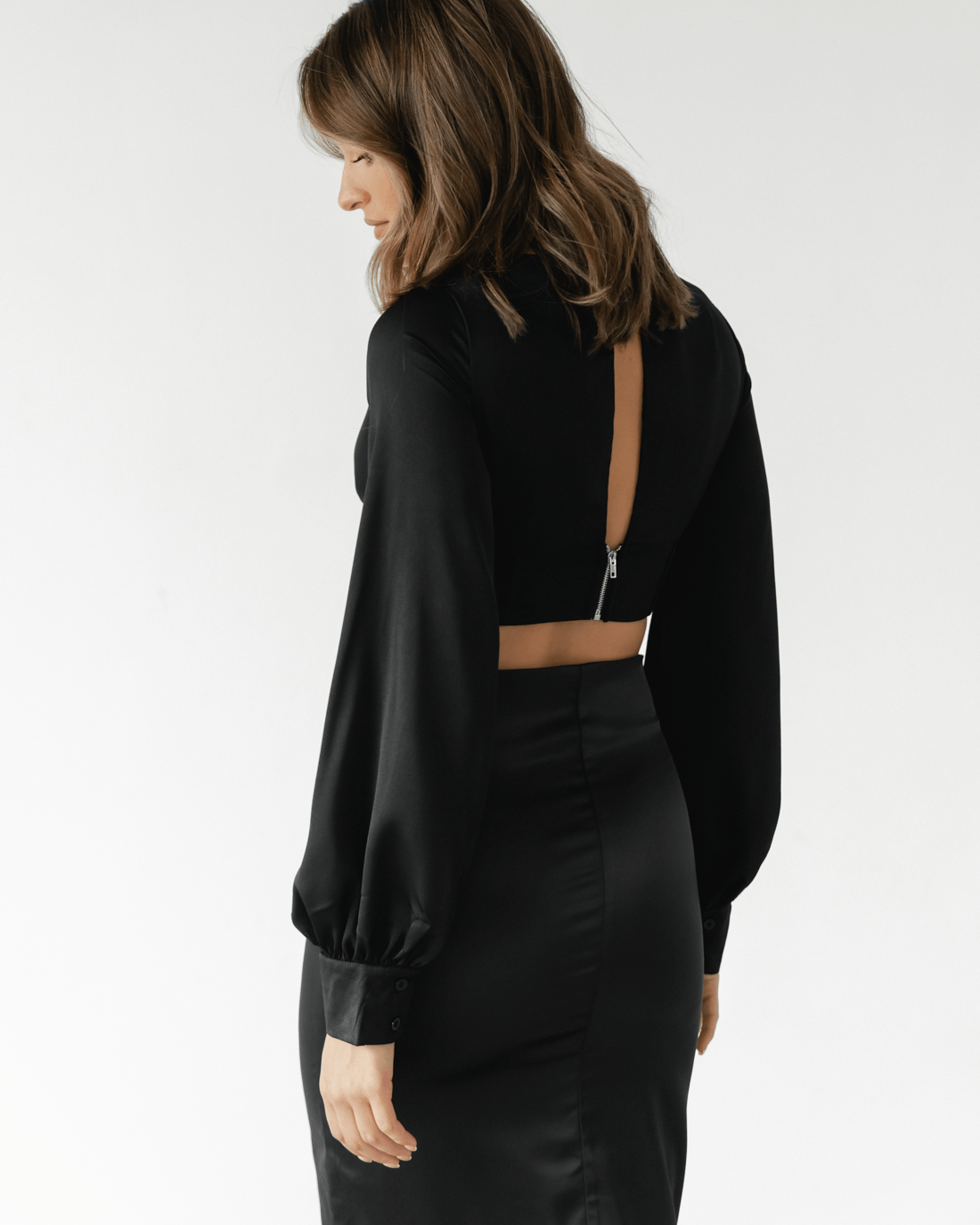 Devera Long Sleeve Top (Black) - Black Long Sleeve Top - Women's Top - Charcoal Clothing