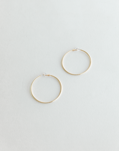 That Feeling Earrings (Gold) - Gold Hoop Earrings - Women's Accessories - Charcoal Clothing